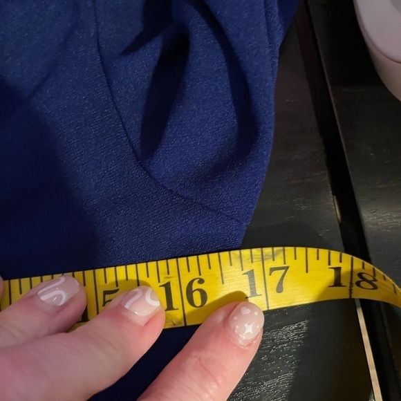 SHEIN Sweetheart Neck Pleated Hem Cobalt Blue Dress Women’s Large 8/10 - Picture 13 of 15